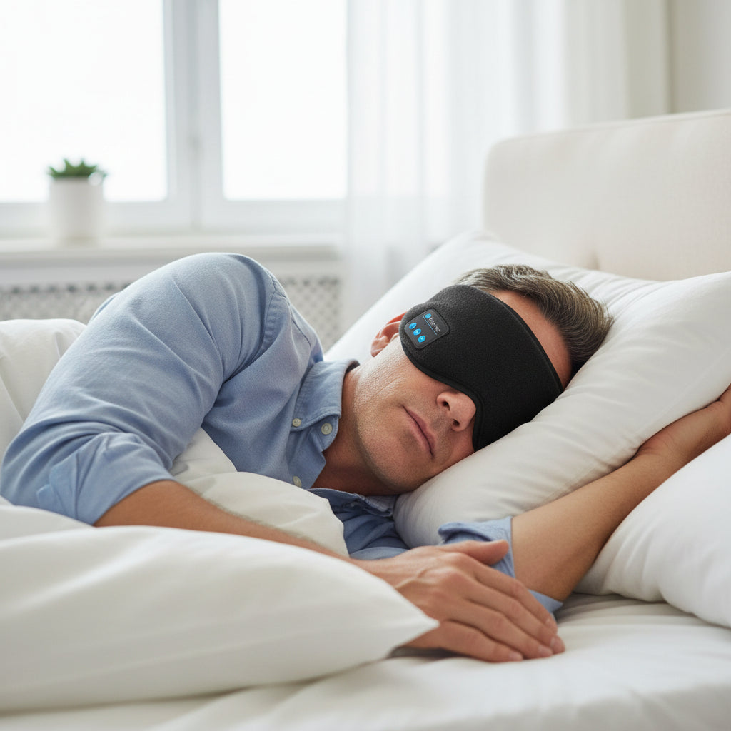 Máscara de Sono com Fones de Ouvido